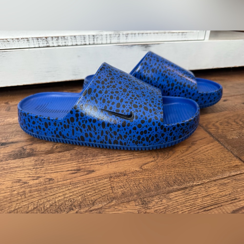 Nike Calm Electric Slides Sandals Racer Blue Dark Obsidian Men's Size 10 HTF